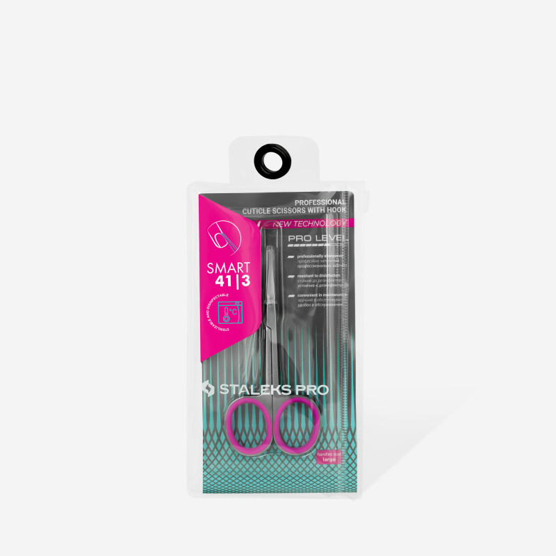 Professional cuticle scissors with hook Staleks Pro Smart 41 Type 3
