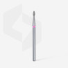 Diamond nail drill bit Staleks, pointed “bud” , red, head diameter 1.8 mm/ working part 4 mm
