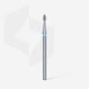 Diamond nail drill bit, pointed “bud” , blue, head diameter 1.8 mm/ working part 4 mm