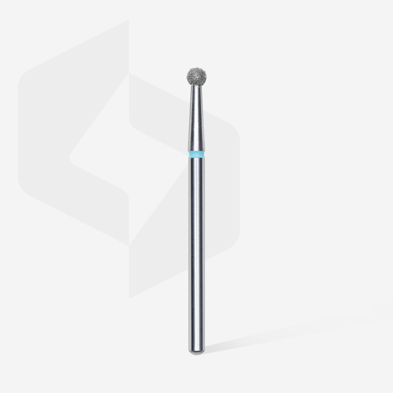 Diamond nail drill bit, “ball”, blue, head diameter 2.7 mm