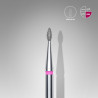 Diamond nail drill bit, “drop” , red, head diameter 1.6 mm/ working part 4 mm