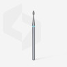 Diamond nail drill bit Staleks, “drop” , blue, head diameter 1.6 mm/ working part 4 mm