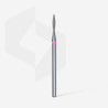 Diamond nail drill bit, pointed “flame” Staleks, red, head diameter 1.6 mm/ working part 8 mm