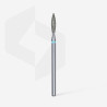 Diamond nail drill bit, “flame”, blue, head diameter 2.3 mm/ working part 10 mm