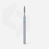 Diamond nail drill bit, “flame”, blue, head diameter 1.4 mm/ working part 8 mm