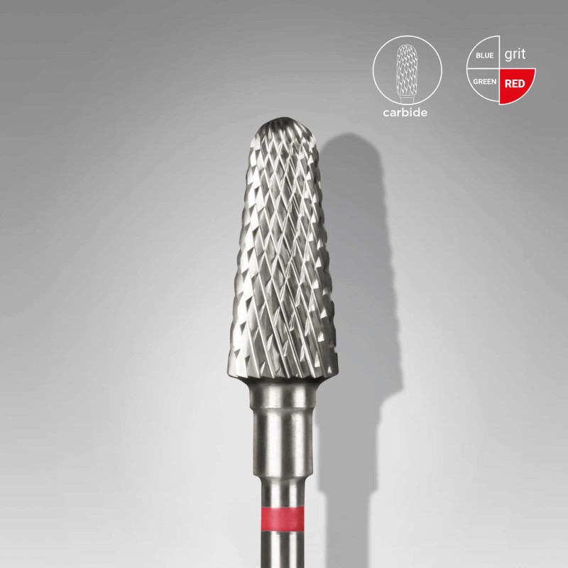 Carbide nail drill bit, “truncated cone”, red, head diameter 6 mm/ working part 14 mm