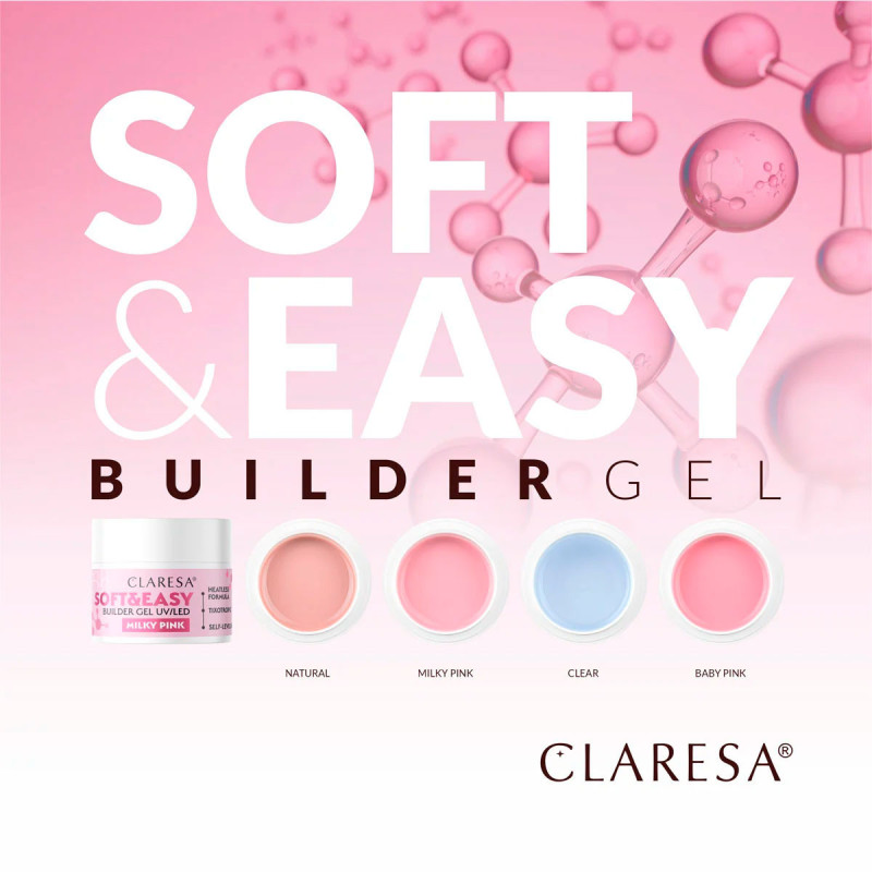 Builder gel Claresa SOFT&EASY - milky pink