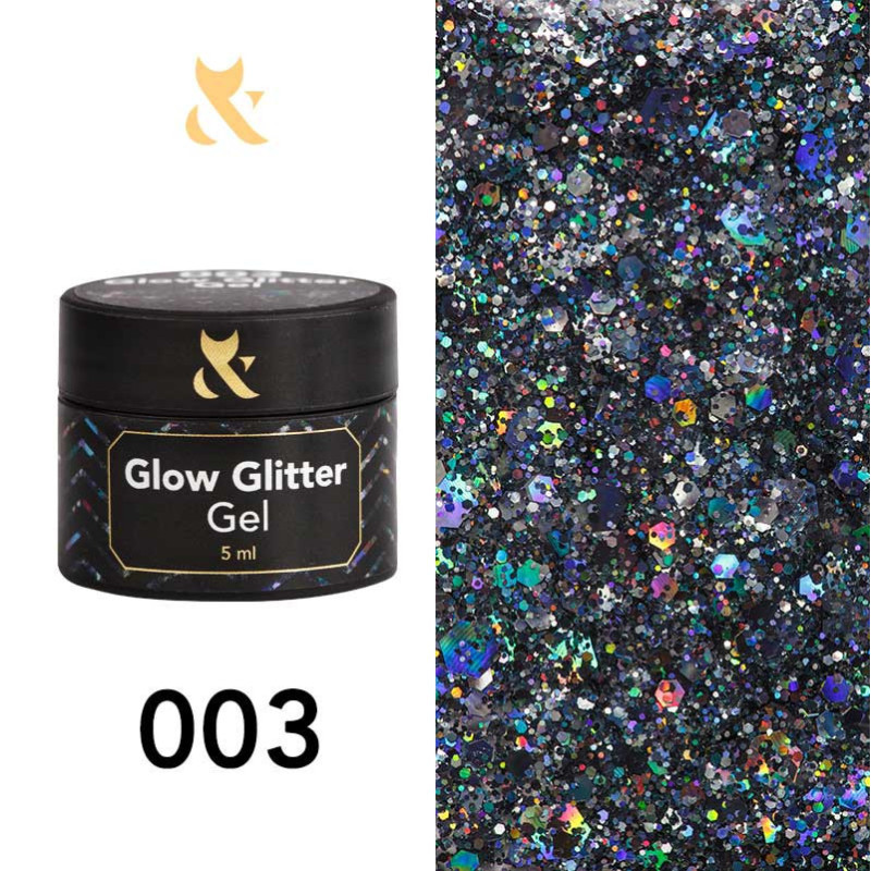 Gel paint - Glow Glitter Gel FOX 003 - 5 ml