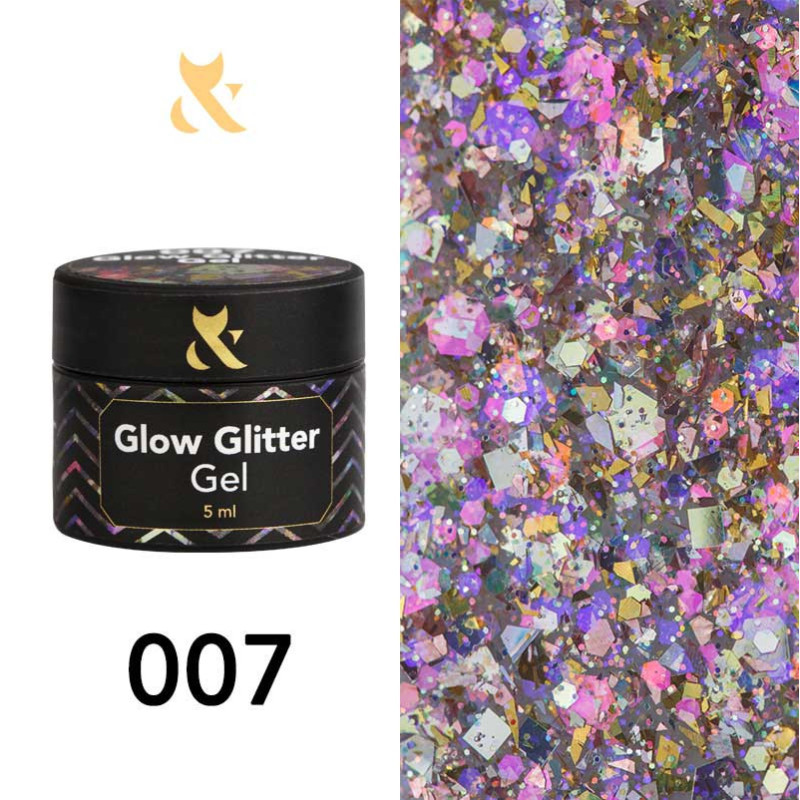 Gel paint - Glow Glitter Gel FOX 007 - 5 ml