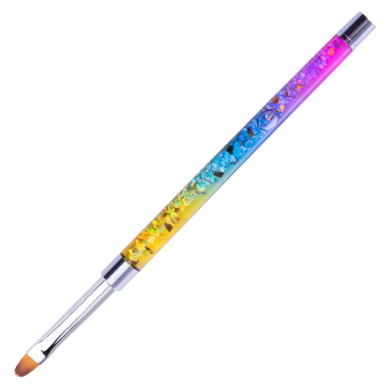 Kисть MollyLac Pro Gel Rainbow 8mm Nr 4