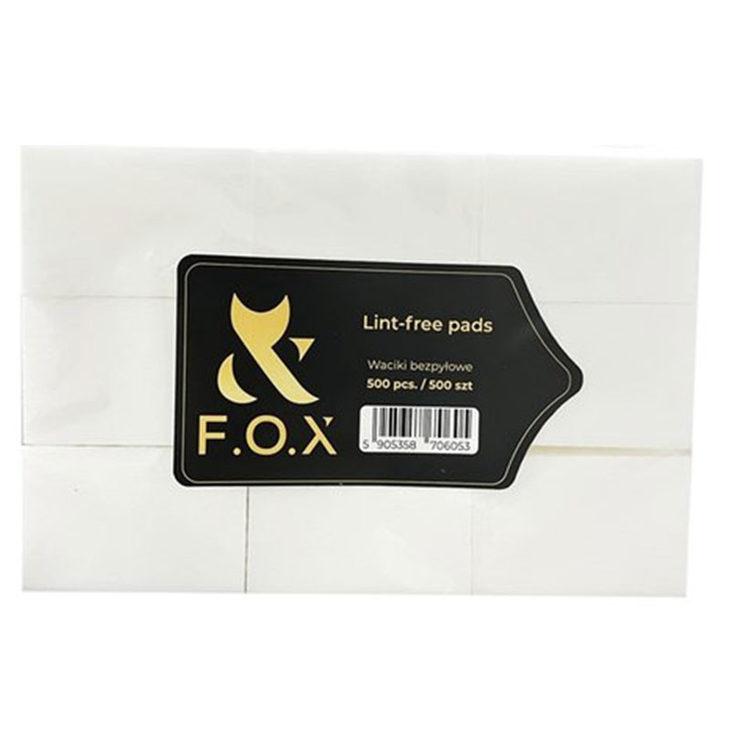 Безворсовые салфетки для ногтей - F.O.X, 500 шт
