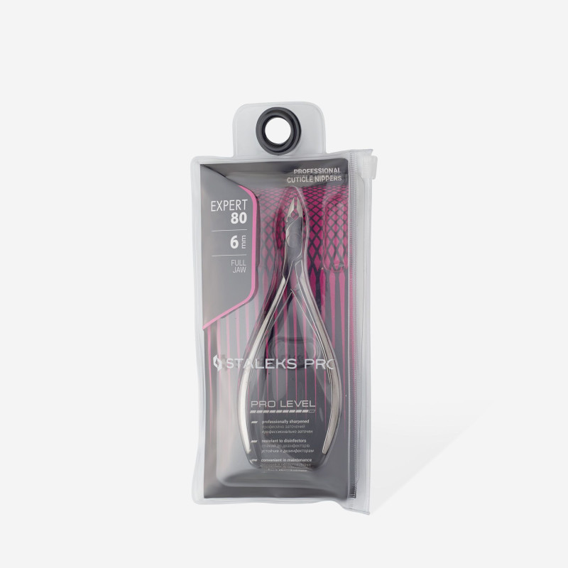 Professional cuticle nippers Staleks Pro Expert 80, 6 mm