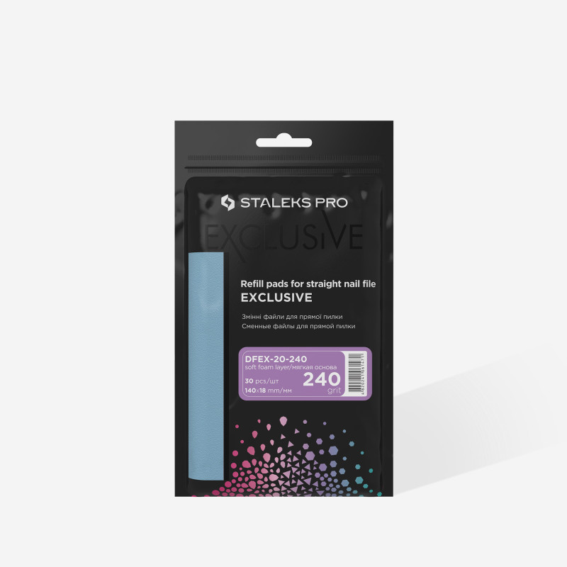Kynsiviila (Tarra) - Staleks Pro Exclusive 20 (pehmeä), 240 grit (30 kpl)