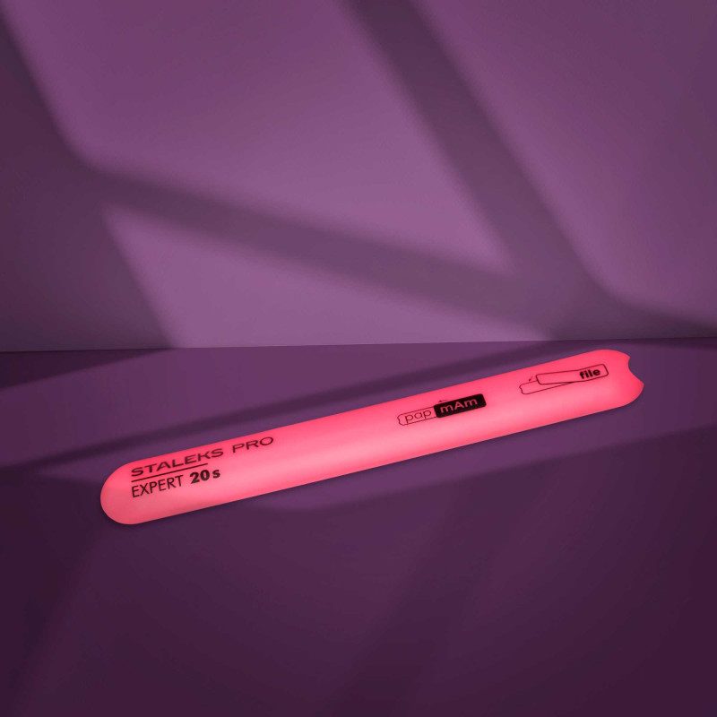 Slanted plastic nail file, straight (base) Staleks Pro Expert 20s - SPBE-20s