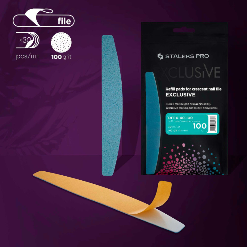 Kynsiviila kuu - (pehmeä) Staleks Pro Exclusive 40, 100 grit (30 kpl)