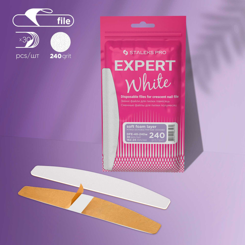 Kynsiviila kuu - (pehmeä) Staleks Pro Expert 40, 240 grit (30 kpl)