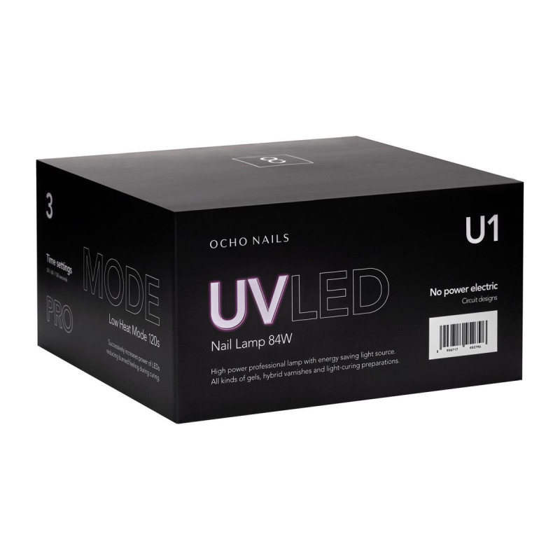 UV Lamp for manicure and pedicure OCHO NAILS 8, white - 84W