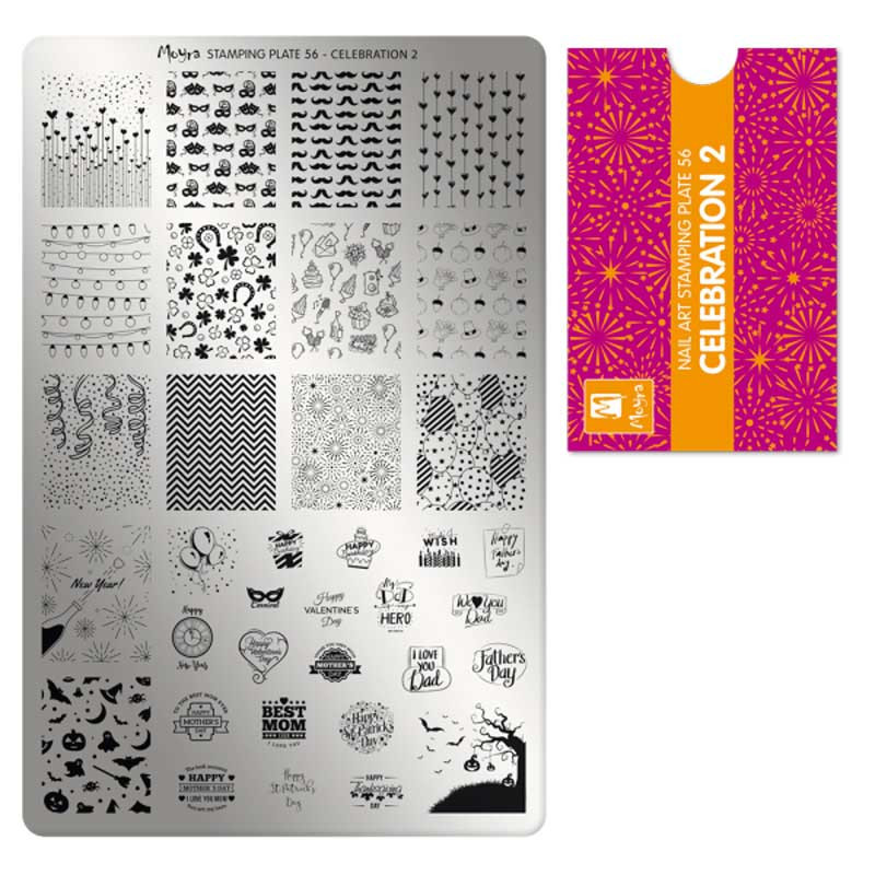 Stamping plate Moyra - Celebration 2 - 56