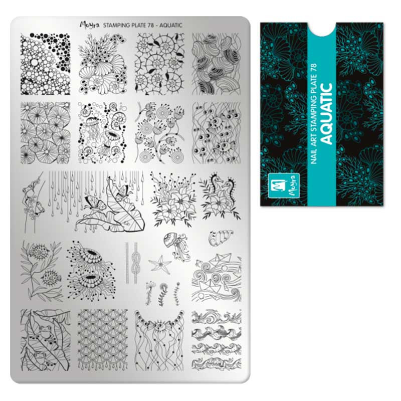 Stamping plate Moyra - Aquatic - 78