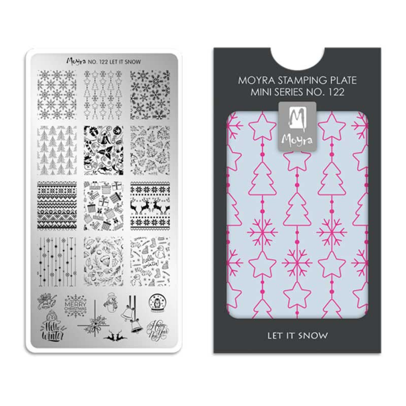 Stamping plate Moyra mini - Let it snow - 122