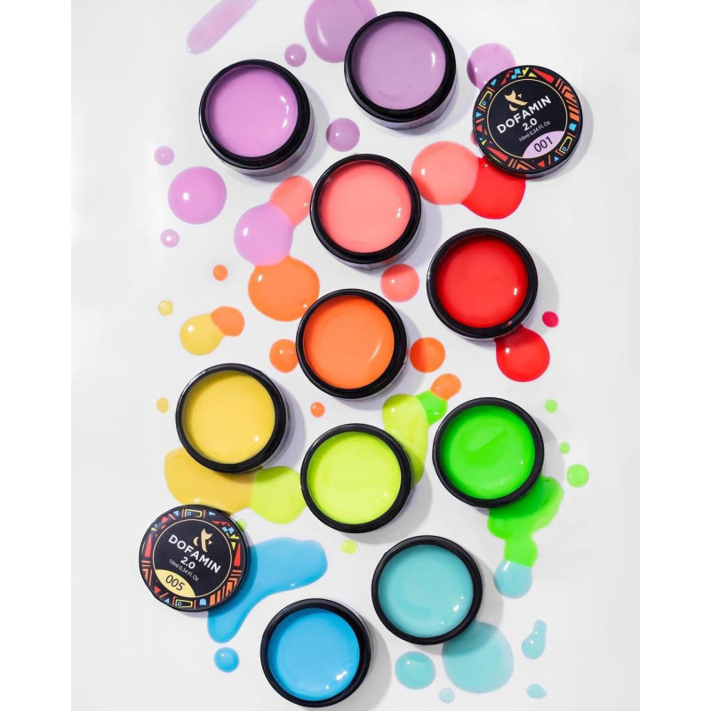 Цветное базовое покрытие для ногтей Dofamin F.O.X, 001 - 10 ml