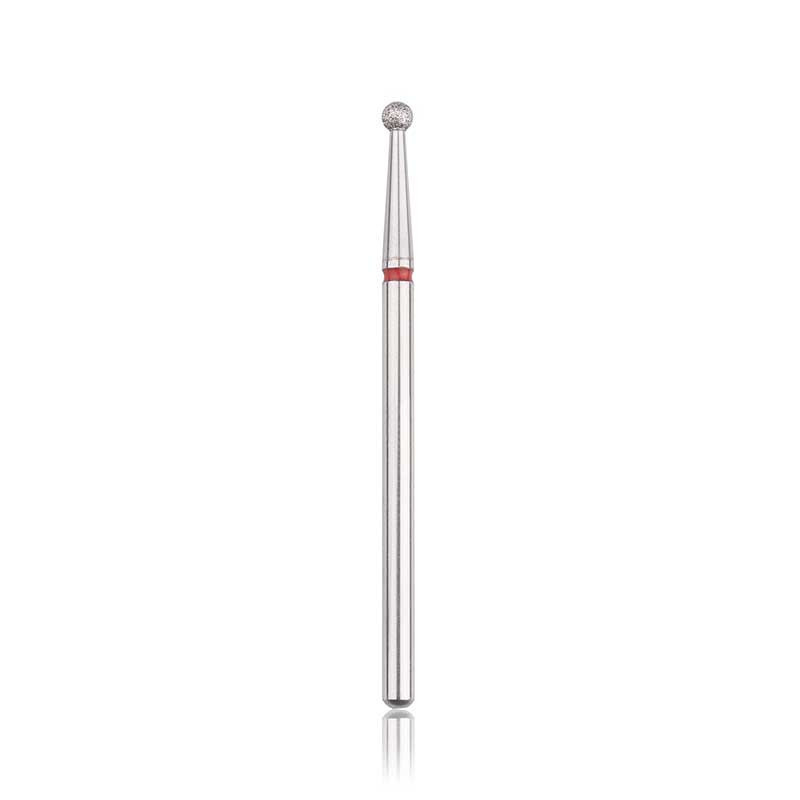 Diamond nail drill bit, “ball”, red, diameter 2,3 mm HEAD