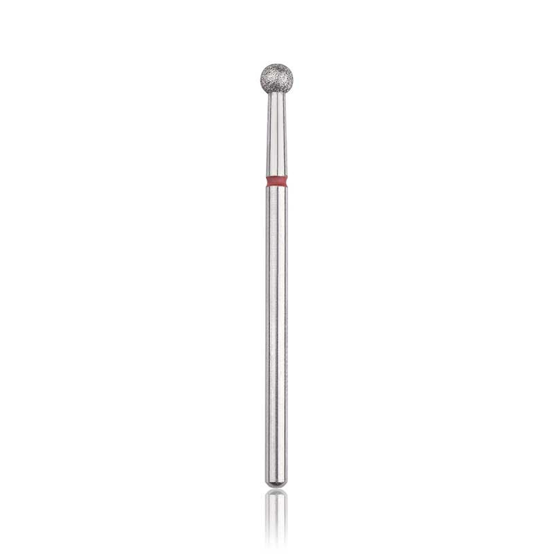 Diamond nail drill bit, “ball”, red, diameter 2,9 mm HEAD