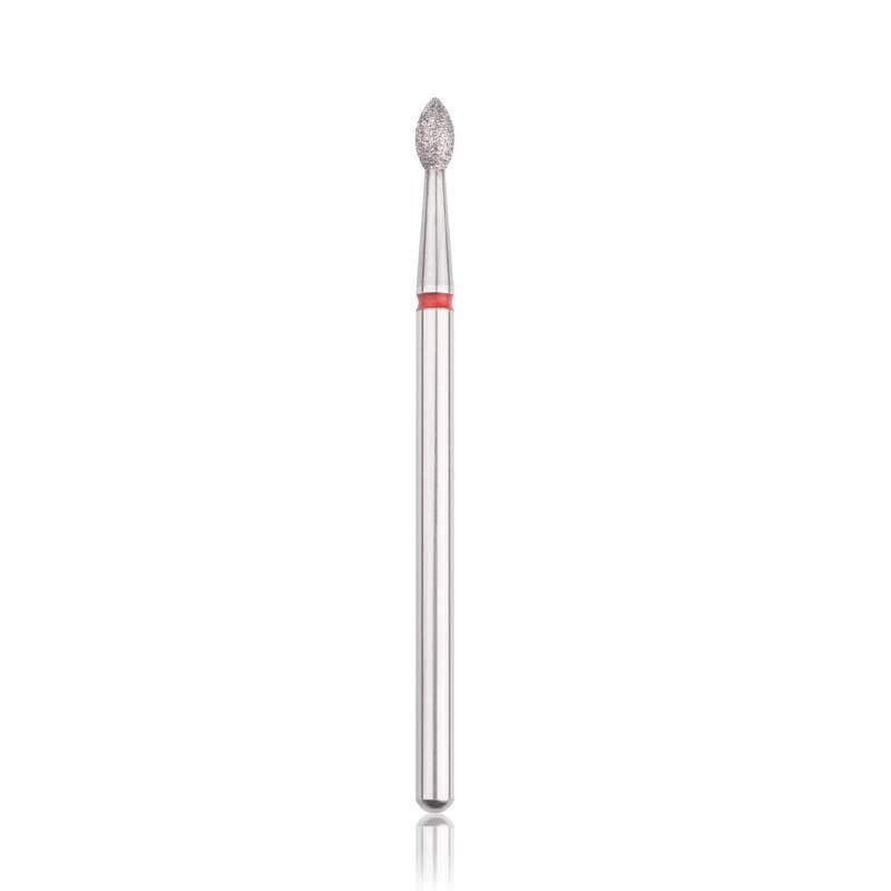Diamond nail drill bit, “drop” , red, diameter 2,3 mm/ working part 4 mm HEAD