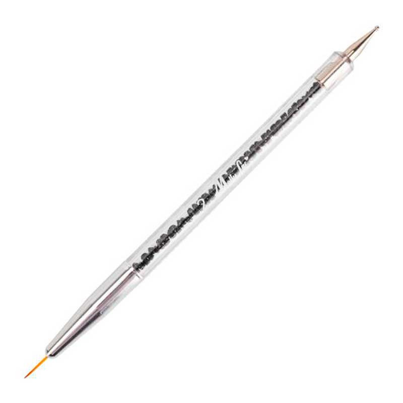 Nail brush 2in1 MollyLac black, 9 mm