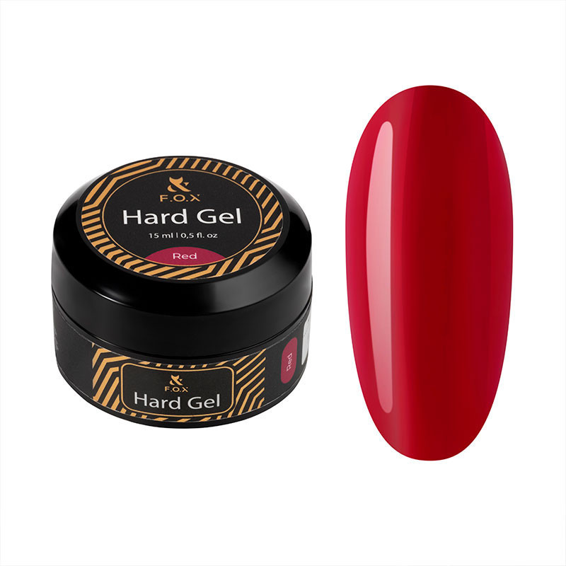 Гель для наращивания ногтей - Hard gel F.O.X - Red - 15 мл