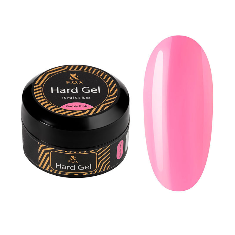 Гель для наращивания ногтей - Hard gel F.O.X - Barbie Pink - 15 мл