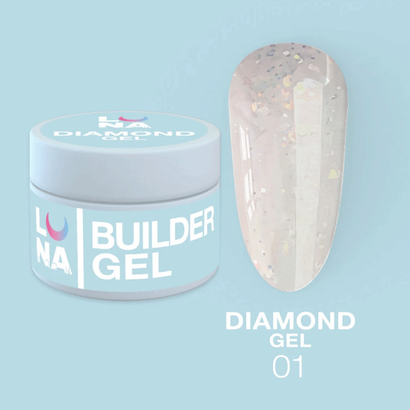 Extension gel Lunamoon Diamond Gel Nr 1 - 15ml
