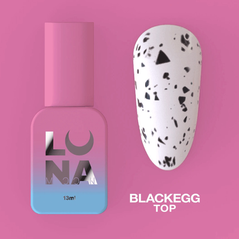 Матовый топ без липкого слоя - Lunamoon Top Matt Blackegg - 13ml