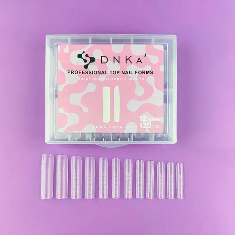 Top forms for building nails - DNKa Top Nail Forms Square Sharp - 120 pcs