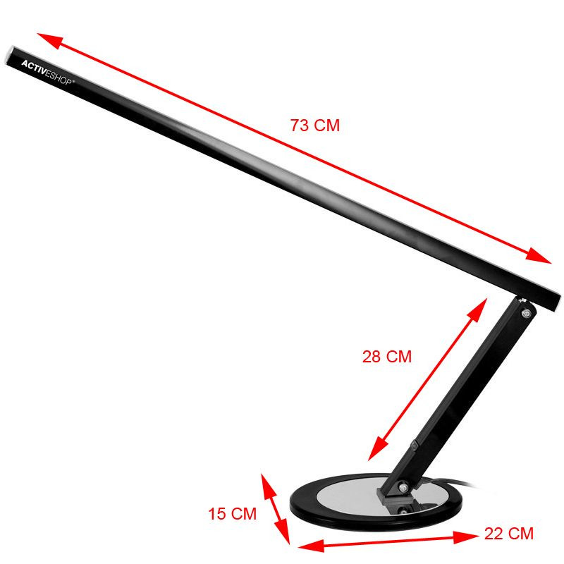 20w slim desk lamp black