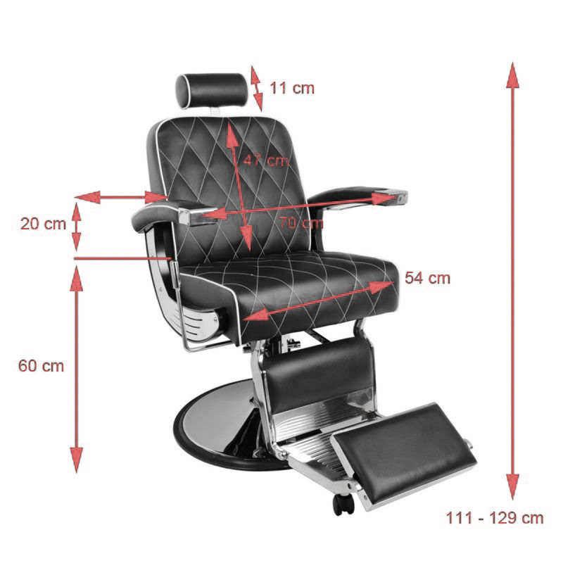Gabbiano Black Imperial Barber Chair