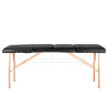 3-section black comfort massage table, wood comfort