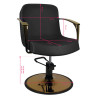 Gabbiano styling chair golden Bologna black