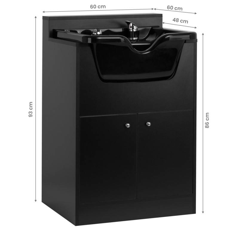 GABBIANO BARBER WASHING STATION BB06 BLACK