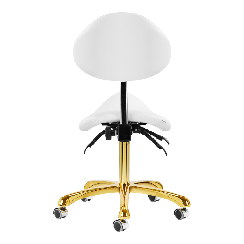 Giovanni cosmetic stool 1004 gold white
