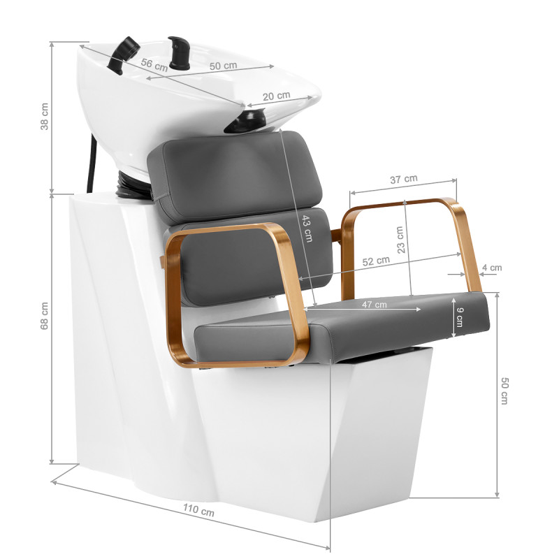 Gabbiano Porto-GM hair wash unit gray