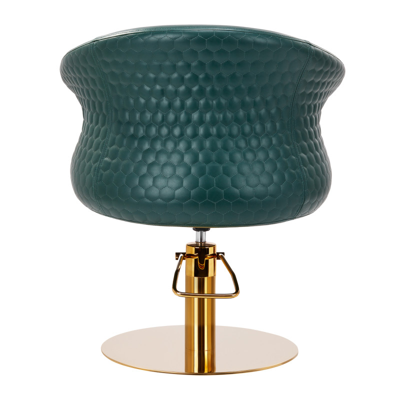 Gabbiano hairdressing chair Wersal gold bottle green