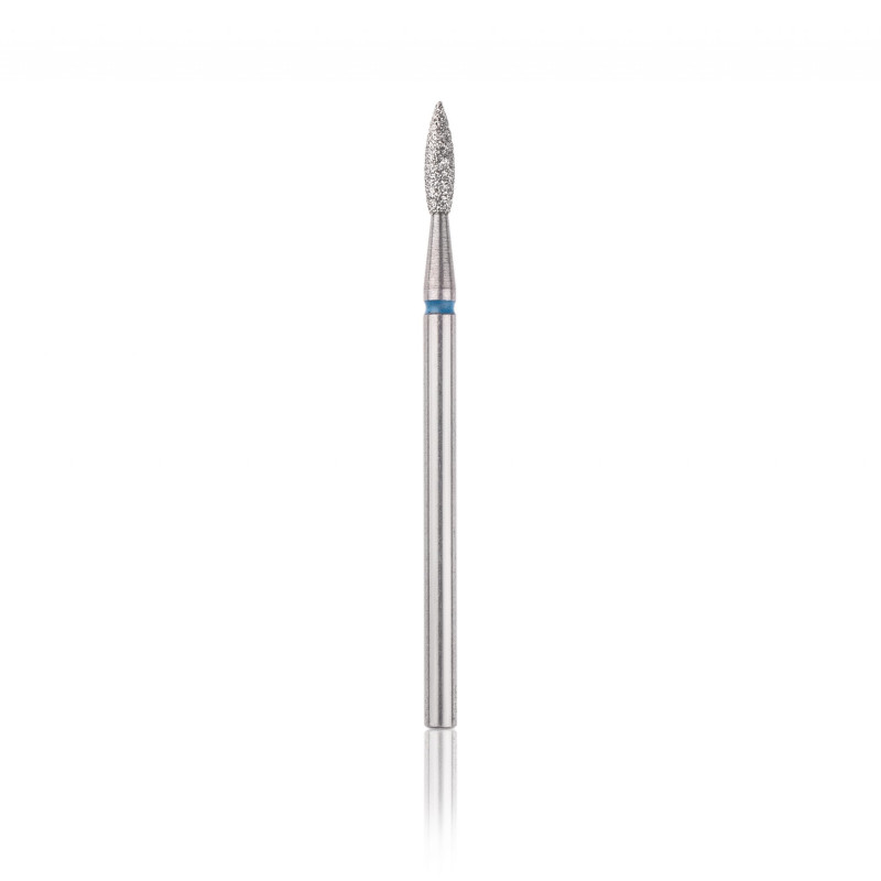 Diamond nail drill bit, “flame” , blue, diameter 2,1 mm/ working part 8 mm HEAD