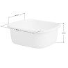 Pedicure tray on wheels, chrome