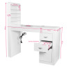 Cosmetic desk 310 white right