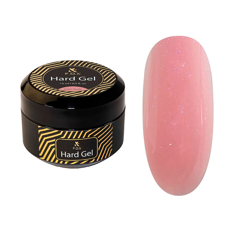 Гель для наращивания ногтей - Hard gel F.O.X - Flash Nude - 15 мл