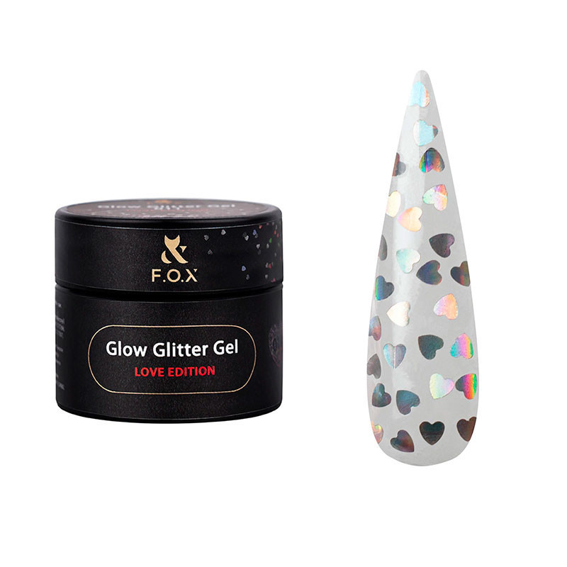 Gel paint - Glow Glitter - Gel Love Edition F.O.X 014 - 5 ml