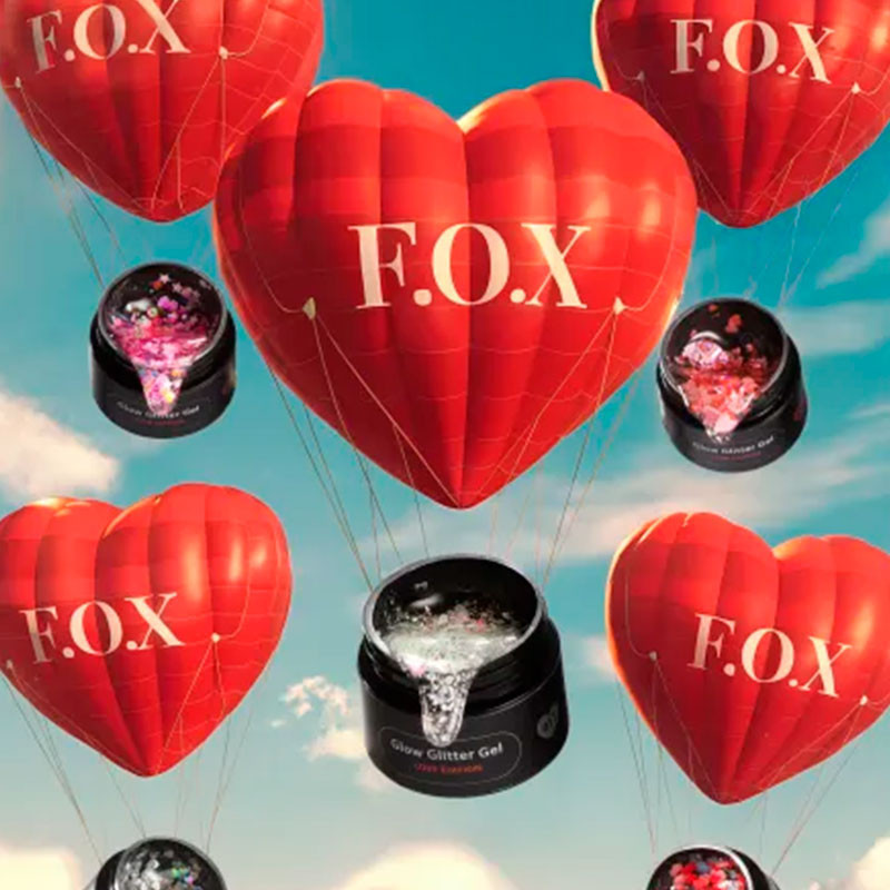 Gel paint - Glow Glitter - Gel Love Edition F.O.X 014 - 5 ml