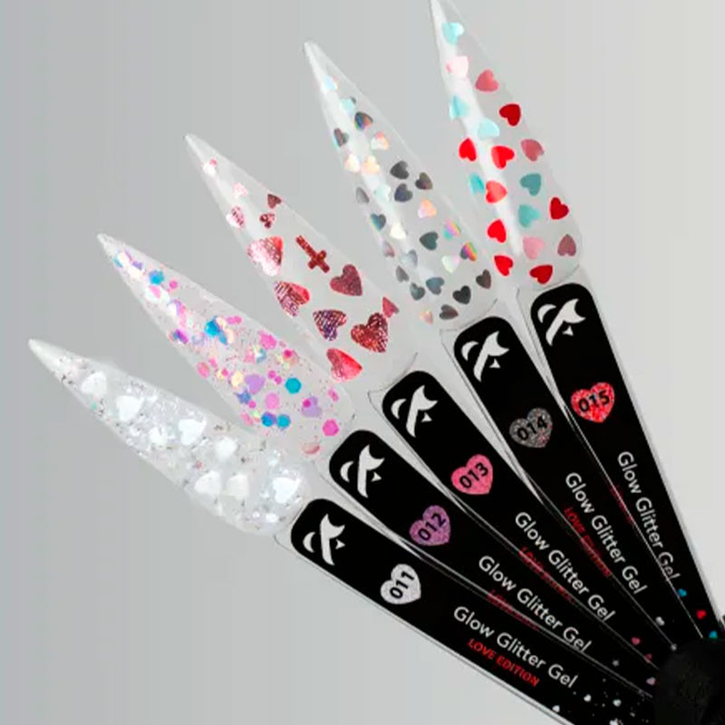 Gel paint - Glow Glitter - Gel Love Edition F.O.X 014 - 5 ml