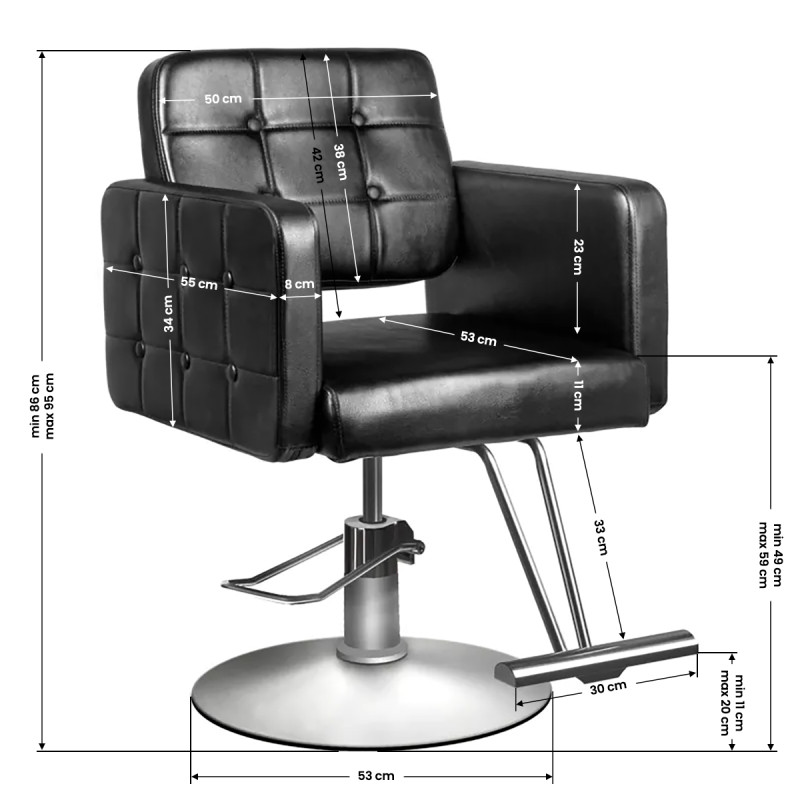 Hair system barber chair 90-1 black